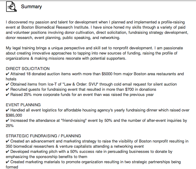 Linkedin resume samples summary